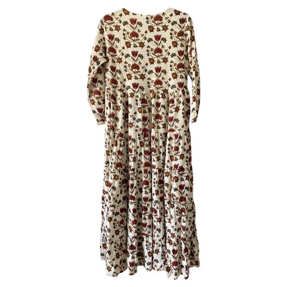 HM Women Dress Crewneck Long Sleeve Floral Print   Bohemian - Picture 2 of 16